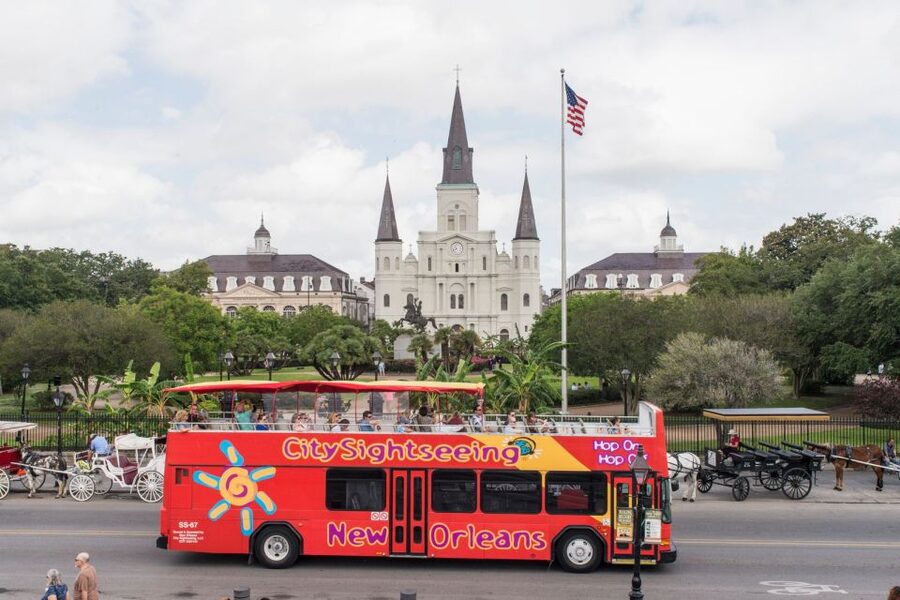City Sightseeing New Orleans HOHO Bus Tour & Bookable Extras - Jackson Square, the French Market, and Esplanade Avenue