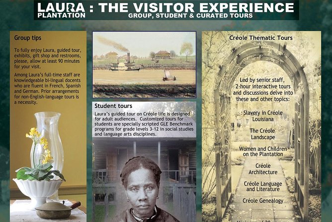 Laura Creole Plantation Guided Tour - Group size, access, and comfort