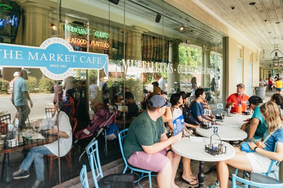 New Orleans: Beloved Bites & Famous Dishes Food Tour - The French Market and local food in public