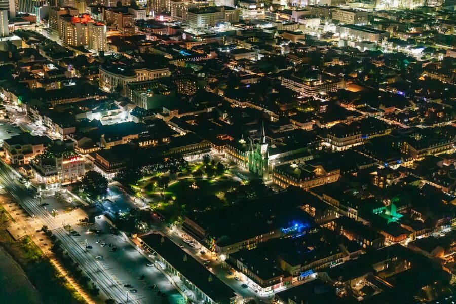 New Orleans: City Lights Helicopter Night Tour - A New Orleans night view with no bad seat