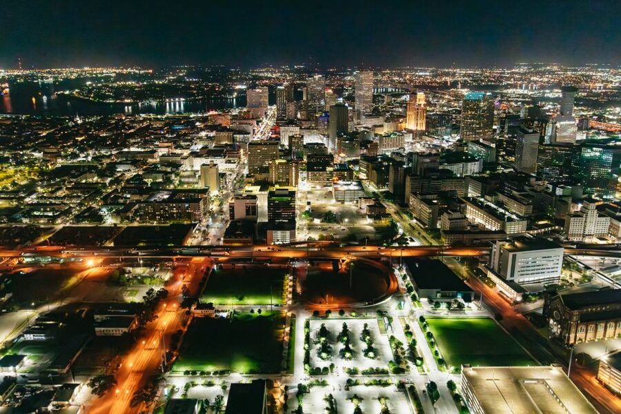 New Orleans: City Lights Helicopter Night Tour - Seeing the Superdome, Crescent City Connection, and French Quarter