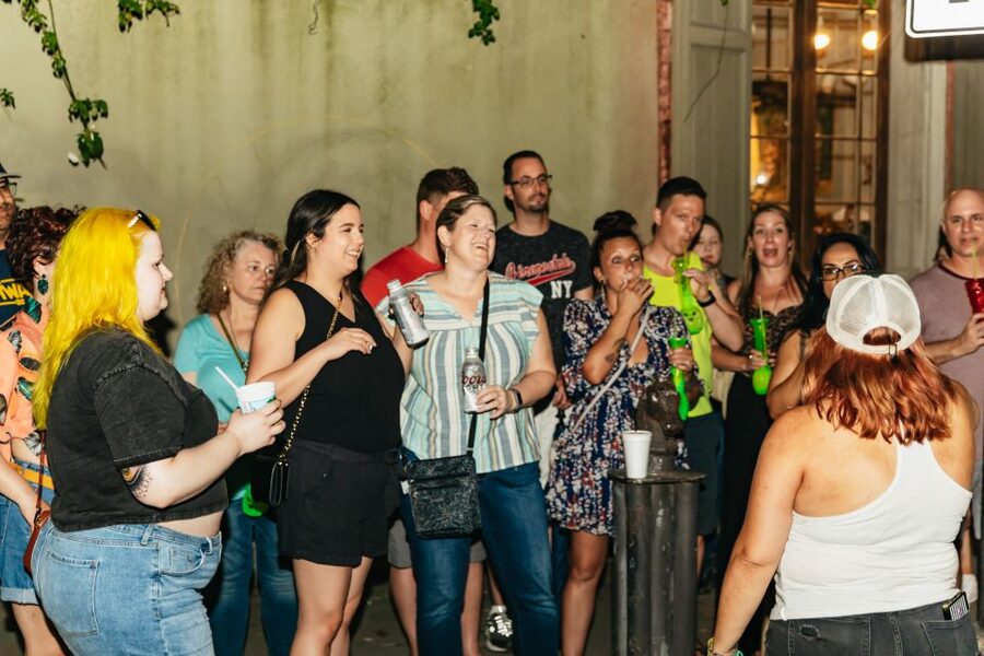 New Orleans: Haunted Pub Crawl - Passing May Bailey’s Place and Vampire Café