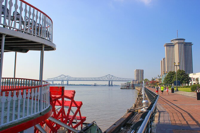 New Orleans Steamboat Natchez Jazz Cruise - The skyline, the port, and the view from the water